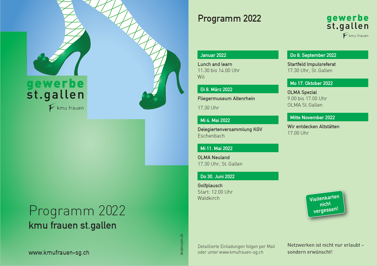 kmu frauen st.gallen auf LinkedIn – Webseite Wirtschaftsmagazin